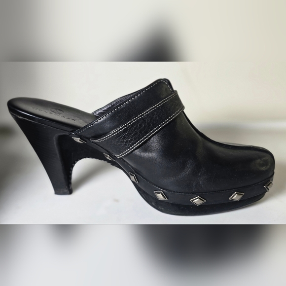 Cole Haan Black Leather Studded Mules 7 1/2 - Picture 3 of 12